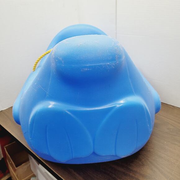 Blue Penguin Sled Pull Rope Seat Belt Strap - Complete with Eyes Vintage STEP 2 - Picture 8 of 15